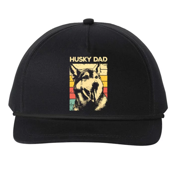 Best Husky Design For Dad Men Siberian Husky Pet Dog Lovers Snapback Five-Panel Rope Hat