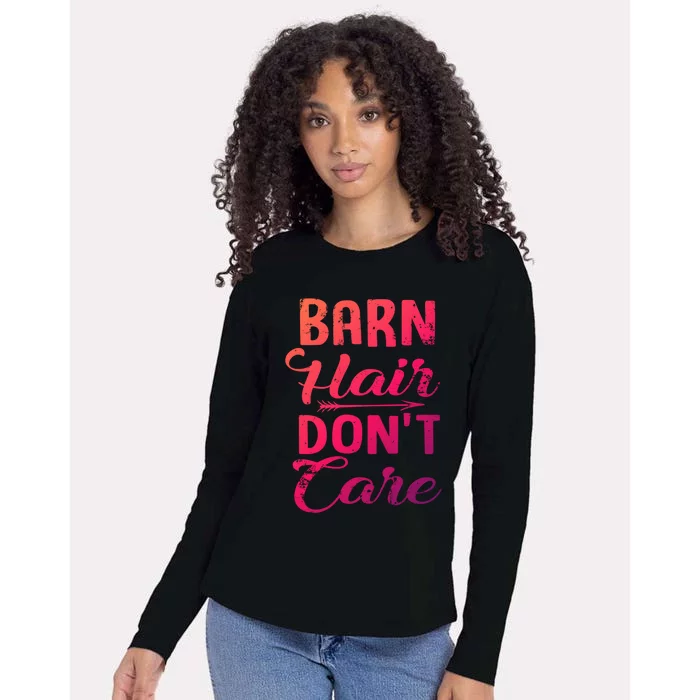 Barn Hair Dont Care Gift Womens Cotton Relaxed Long Sleeve T-Shirt