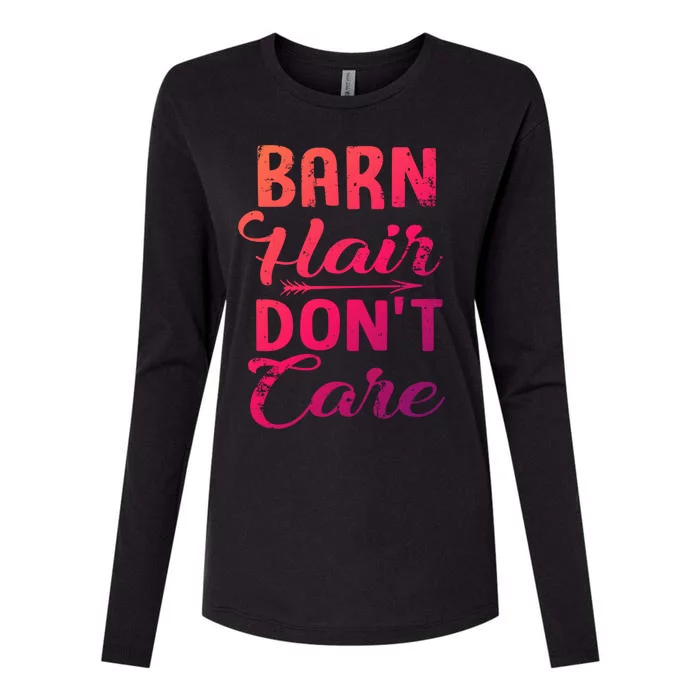 Barn Hair Dont Care Gift Womens Cotton Relaxed Long Sleeve T-Shirt