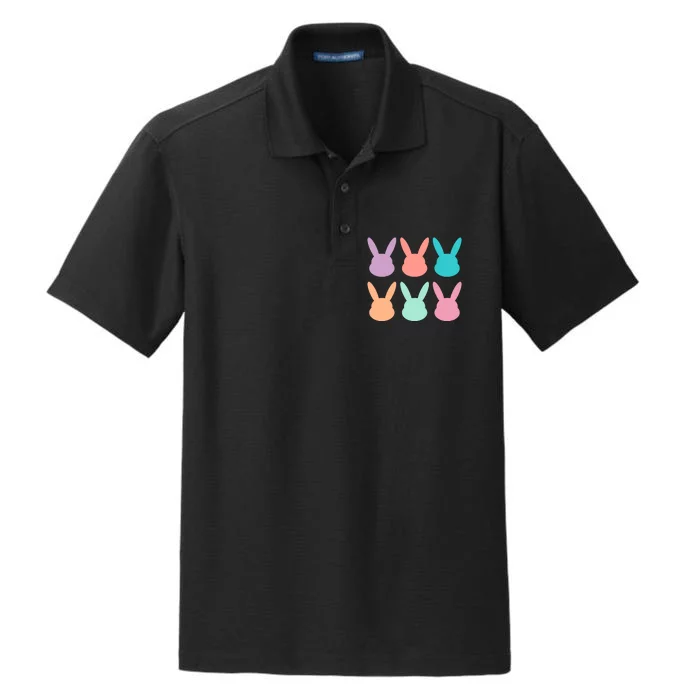 Bunny Head Easter Holiday Dry Zone Grid Performance Polo