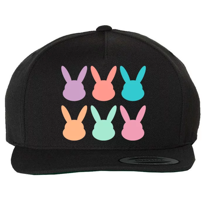 Bunny Head Easter Holiday Wool Snapback Cap