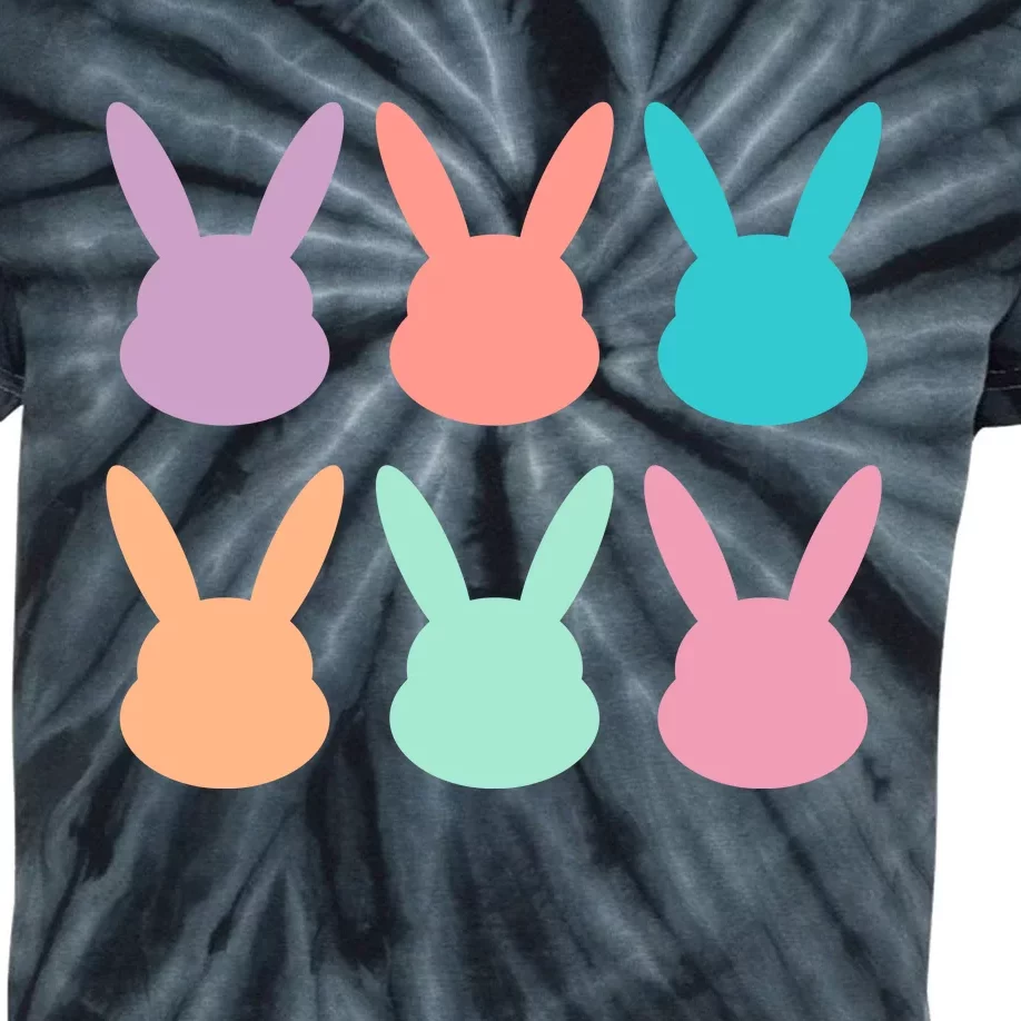 Bunny Head Easter Holiday Kids Tie-Dye T-Shirt