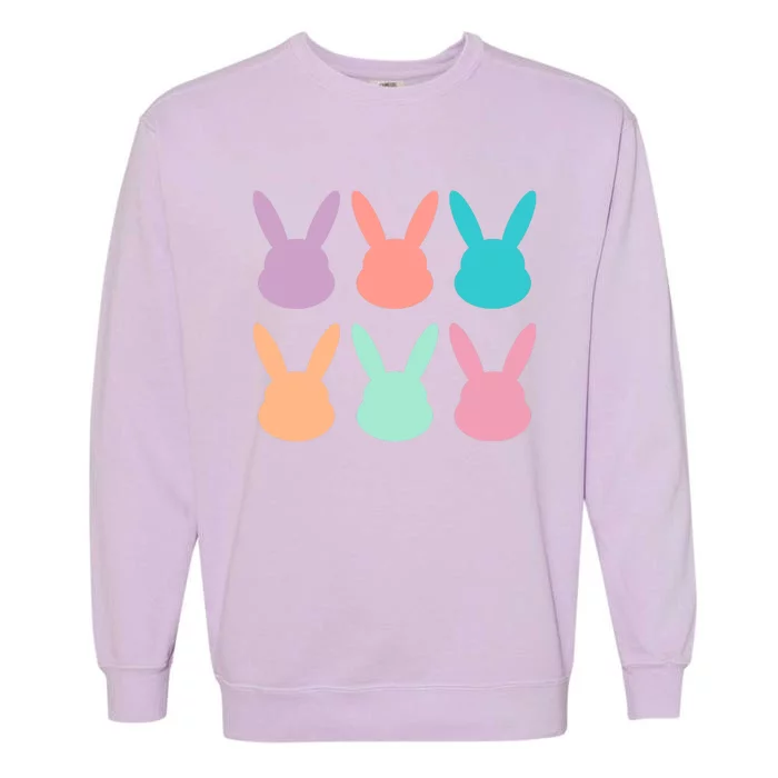 Bunny Head Easter Holiday Garment-Dyed Sweatshirt