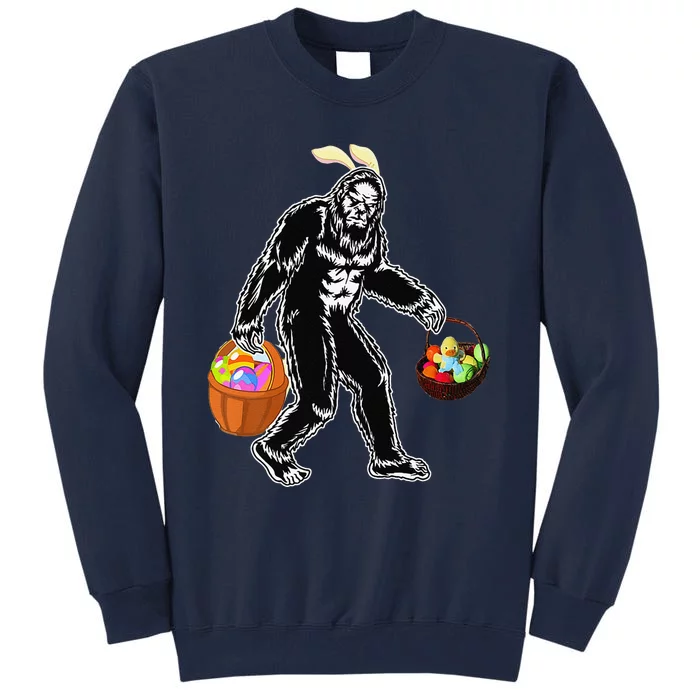 Bigfoot Hunting Easter Eggs Funny Gift Tall Sweatshirt