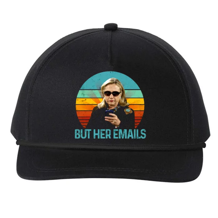 But Her Emails Hillary Clinton Anti Trump Retro Vintage Snapback Five-Panel Rope Hat