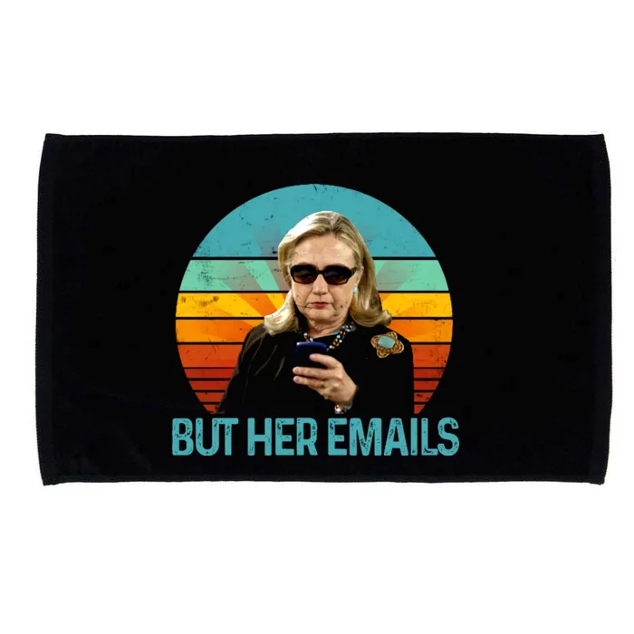 But Her Emails Hillary Clinton Anti Trump Retro Vintage Microfiber Hand Towel