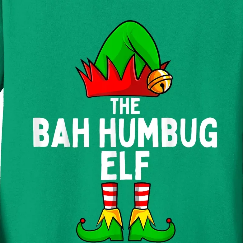 Bah Humbug Elf Matching Family Christmas Kids Long Sleeve Shirt