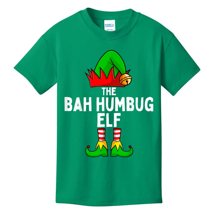 Bah Humbug Elf Matching Family Christmas Kids T-Shirt