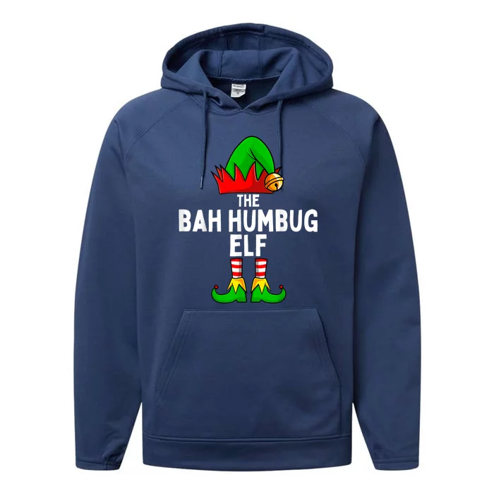 Bah Humbug Elf Matching Family Christmas Performance Fleece Hoodie