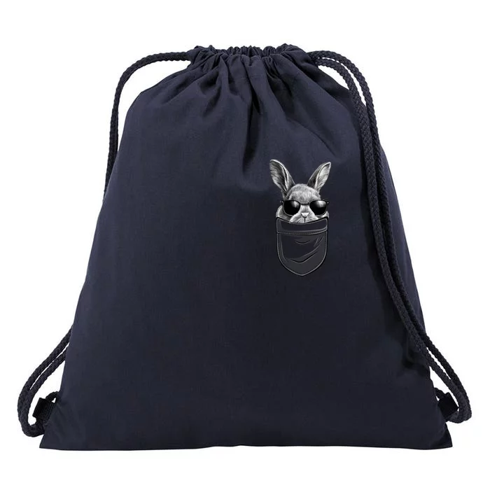 Bunny Happy Easter Shirts For Bunny Pocket Drawstring Bag