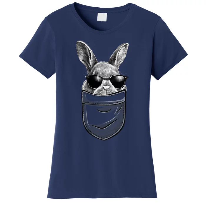 Bunny Happy Easter Shirts Bunny Pocket Easter Women's T-Shirt