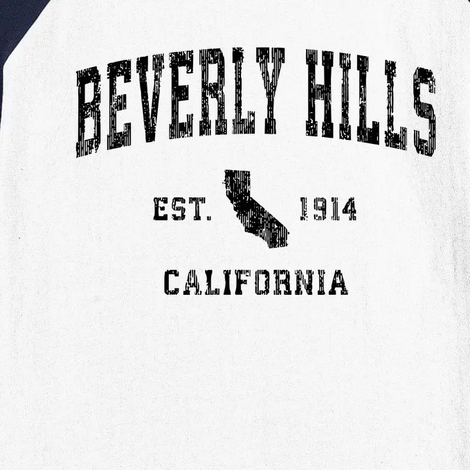 Beverly Hills Est 1914 California Ca Baseball Sleeve Shirt