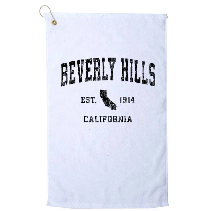 Beverly Hills Est 1914 California Ca Platinum Collection Golf Towel