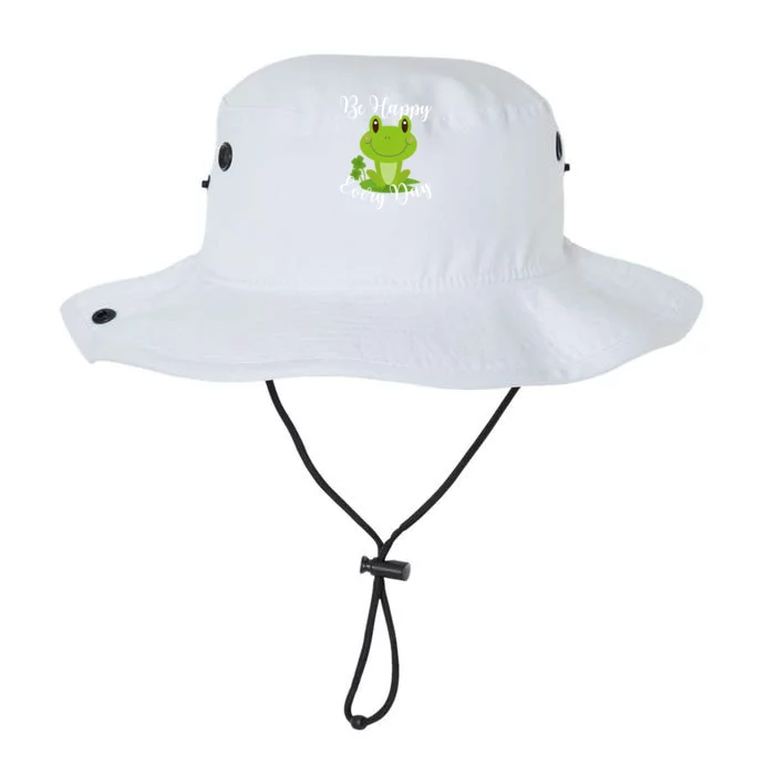 Be Happy Every Day Cute Frog Graphic Motivational Quote Gift Legacy Cool Fit Booney Bucket Hat