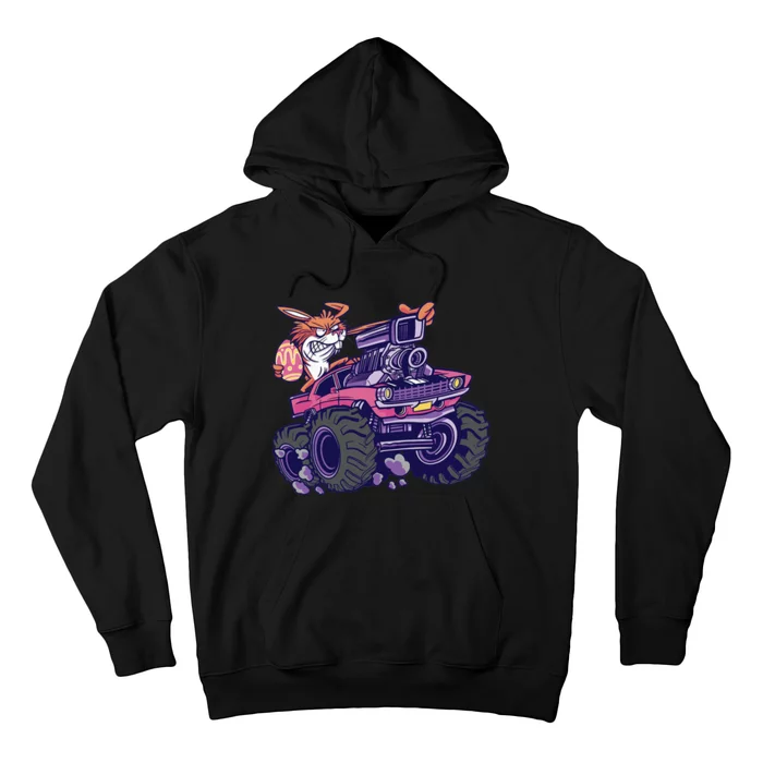 Bunny Happy Easter Monster Truck Lovers Hoodie