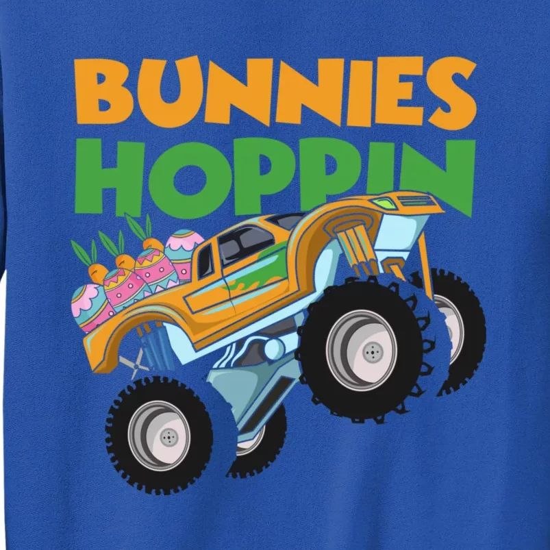 Bunnies Hoppin Easter Egg Monster Truck Happy Easter Day Gift Tall Sweatshirt