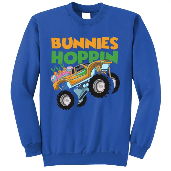 Bunnies Hoppin Easter Egg Monster Truck Happy Easter Day Gift Tall Sweatshirt