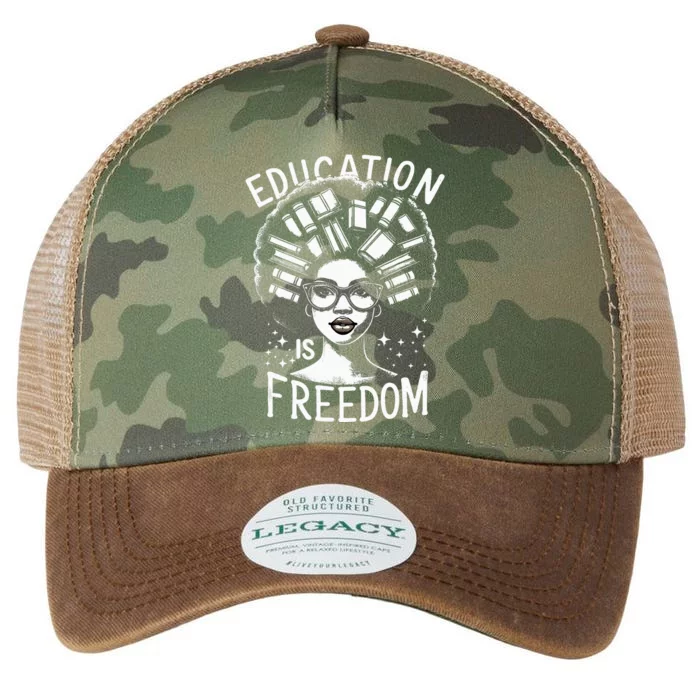 Black History Education Is Freedom Books Legacy Tie Dye Trucker Hat