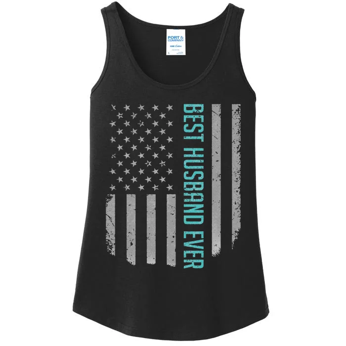 Best Husband Ever American Flag Gifts For Father's day Ladies Essential Tank