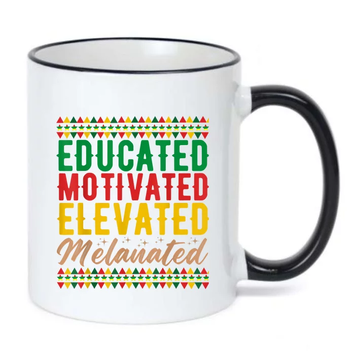 Black History Educated Motivated Elevated Melanated Black Color Changing Mug