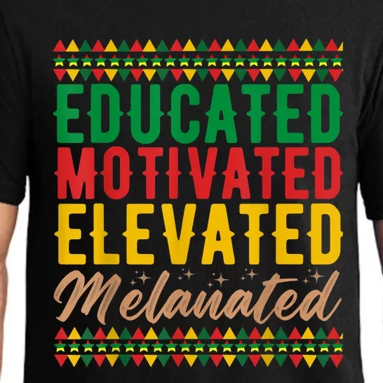 Black History Educated Motivated Elevated Melanated Pajama Set