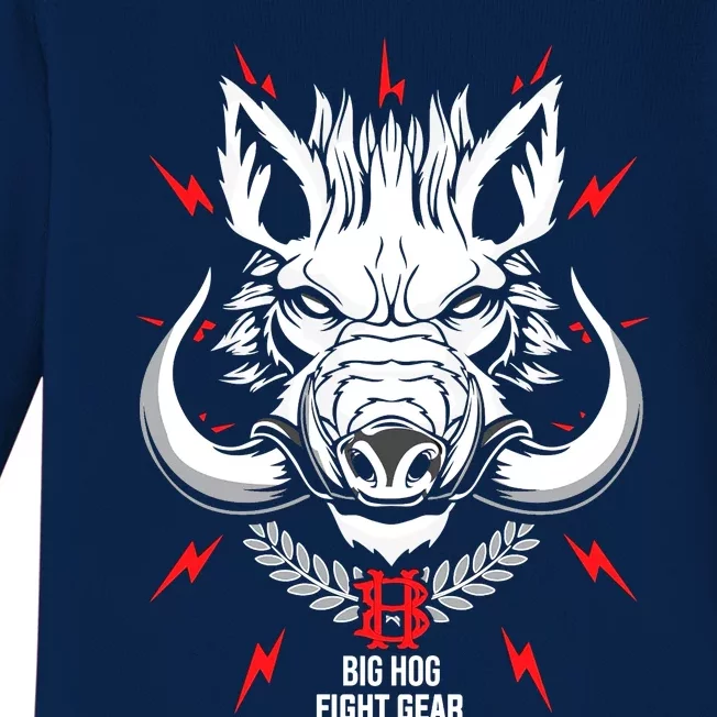 Big Hog Fight Gear Baby Long Sleeve Bodysuit