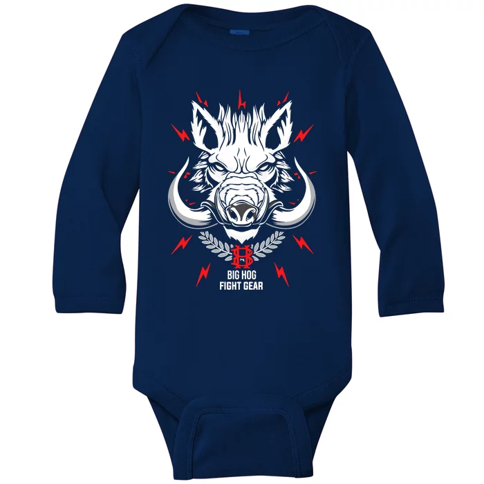 Big Hog Fight Gear Baby Long Sleeve Bodysuit