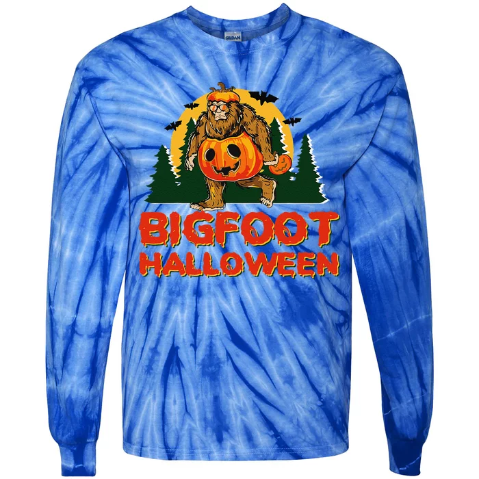 Bigfoot Halloween Funny Halloween Costume Tie-Dye Long Sleeve Shirt