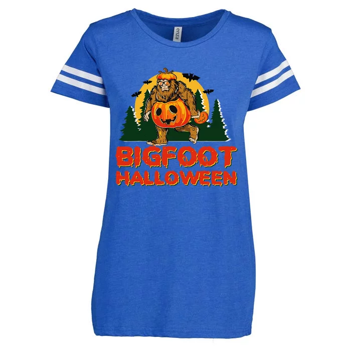 Bigfoot Halloween Funny Halloween Costume Enza Ladies Jersey Football T-Shirt