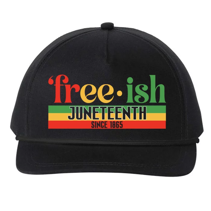 Black History Freecool Giftish Since 1865 Juneteenth Melanin African Funny Gift Snapback Five-Panel Rope Hat