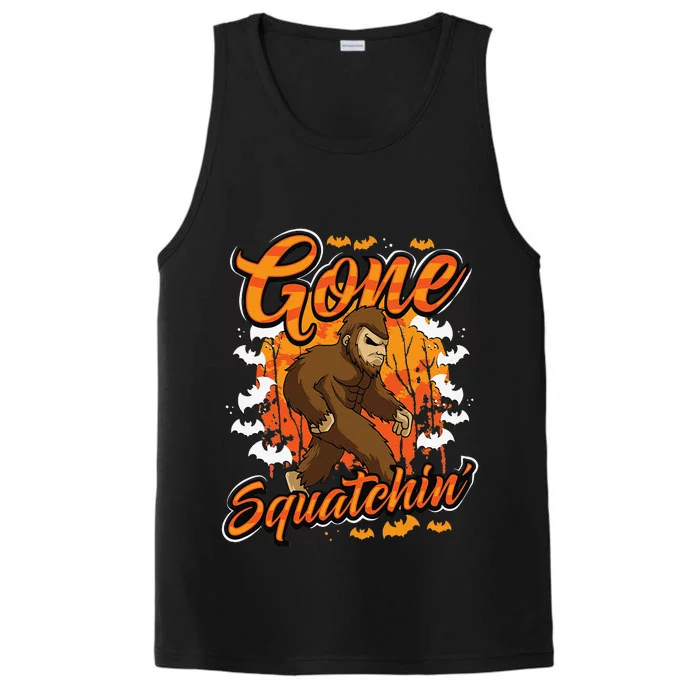 Bigfoot Halloween Funny Sasquatch Performance Tank