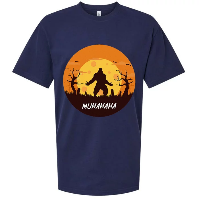 Bigfoot Halloween Funny Trick Or Treat Sasquatch Costume Sueded Cloud Jersey T-Shirt