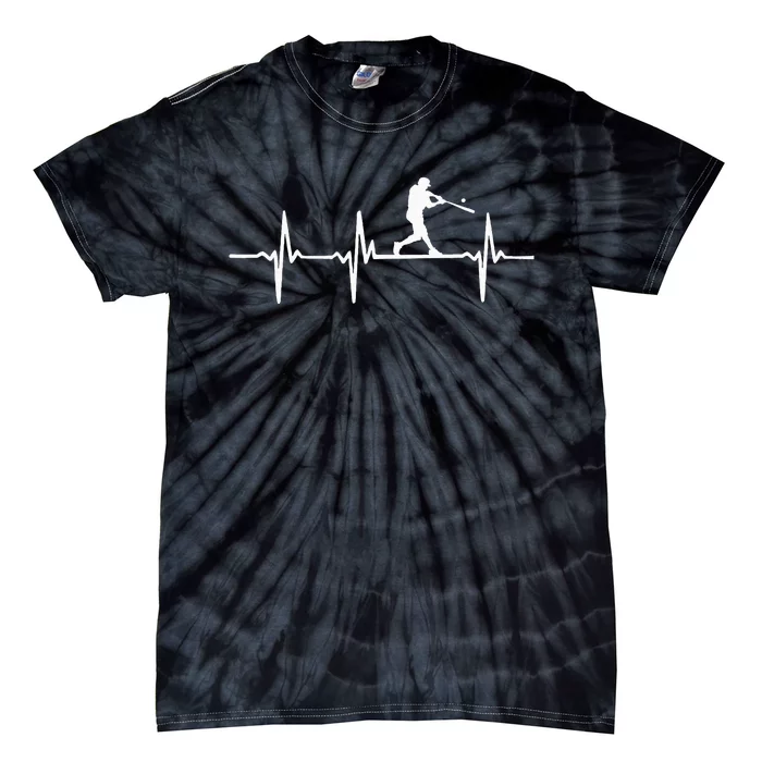 Baseball Heartbeat For Baseball Players And Fans Tie-Dye T-Shirt