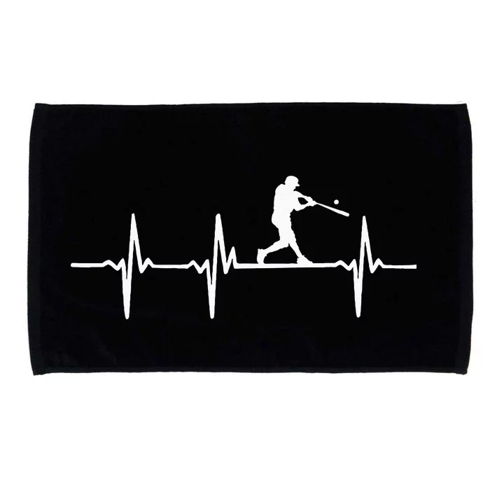 Baseball Heartbeat For Baseball Players And Fans Microfiber Hand Towel