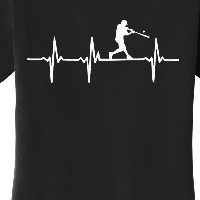 Baseball Heartbeat For Baseball Players And Fans Women's T-Shirt