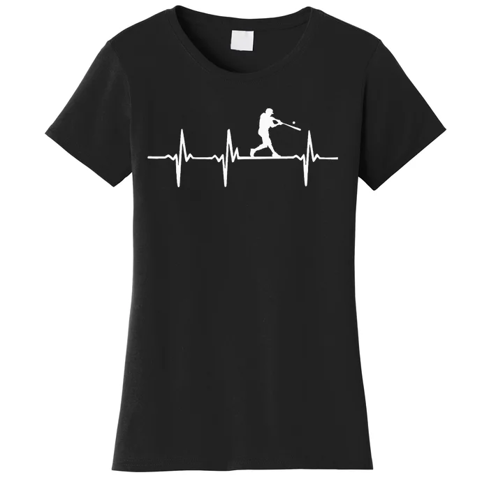 Baseball Heartbeat For Baseball Players And Fans Women's T-Shirt