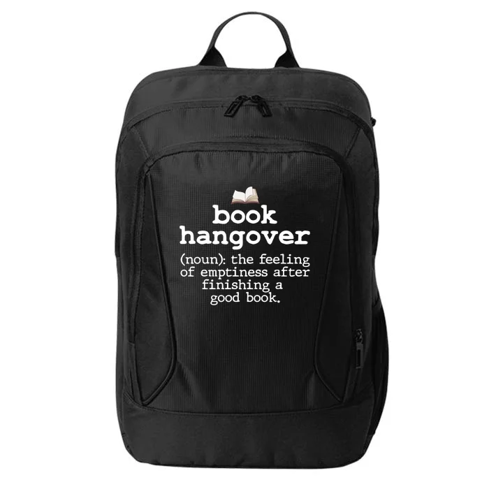 Book Hangover Funny Definition Bookworm Nerd Reading Lover Gift City Backpack