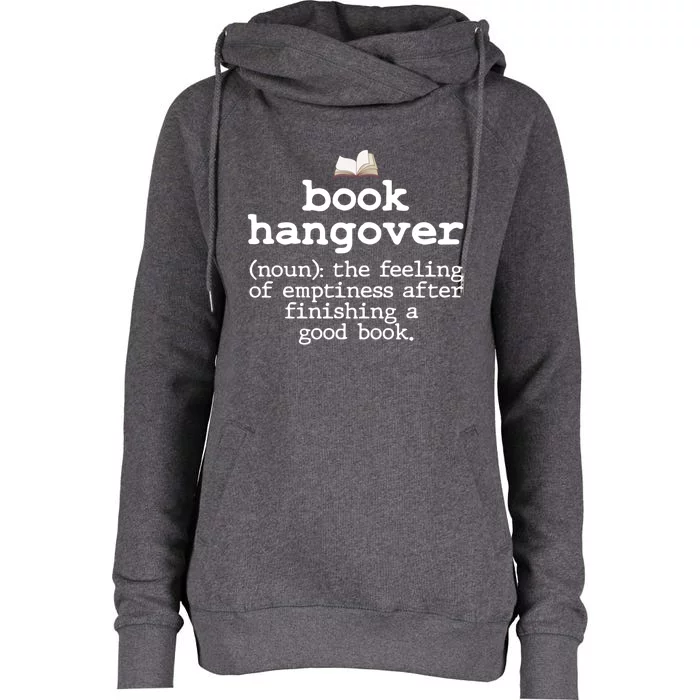 Book Hangover Funny Definition Bookworm Nerd Reading Lover Gift Womens Funnel Neck Pullover Hood