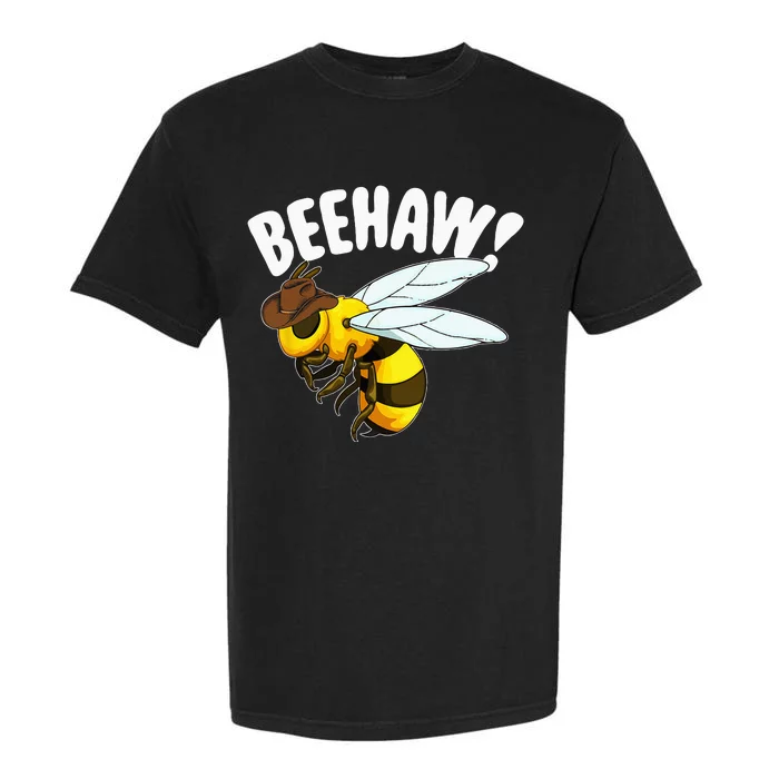 Bee Haw Funny Cowboy Wild West Honey Beekeeping Garment-Dyed Heavyweight T-Shirt