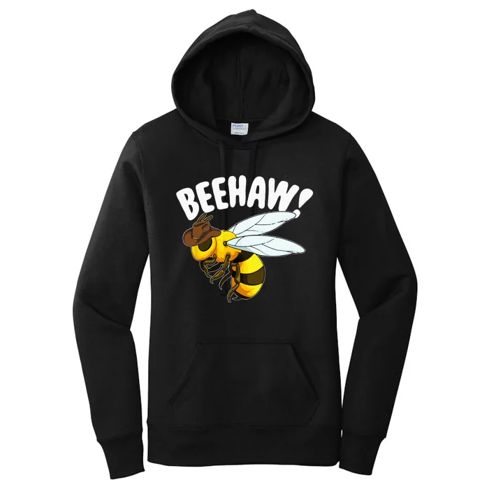 Bee Haw Funny Cowboy Wild West Honey Beekeeping Women's Pullover Hoodie