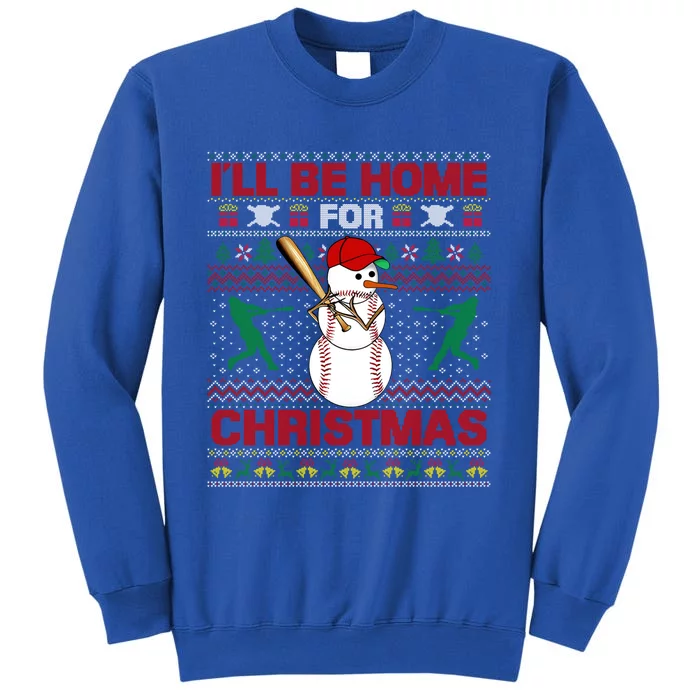 Be Home For Baseball Ugly Christmas Sweater Snow Cute Gift Sweatshirt