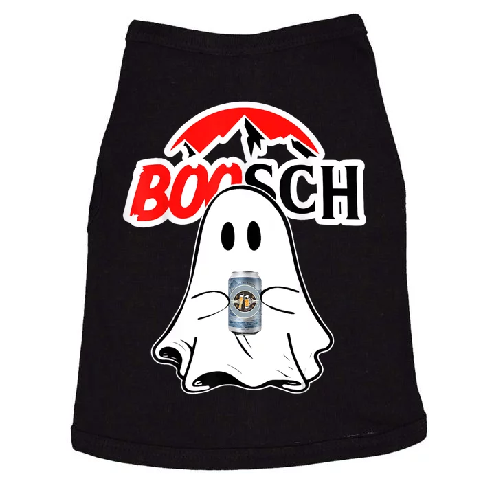 Booschbeer Halloween Funny Ghost Drinking Beer Doggie Tank