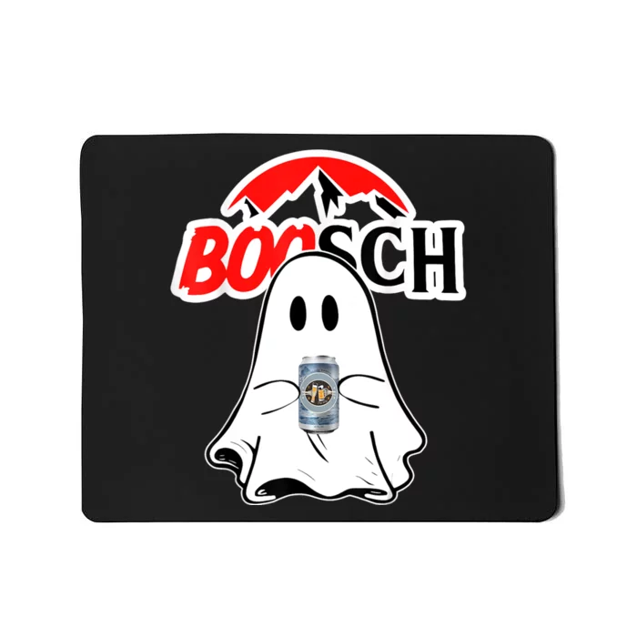 Booschbeer Halloween Funny Ghost Drinking Beer Mousepad