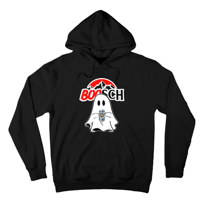 Booschbeer Halloween Funny Ghost Drinking Beer Tall Hoodie