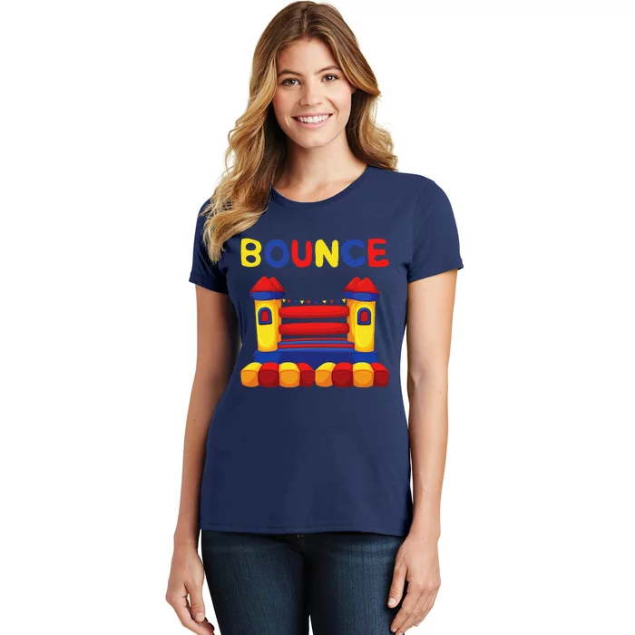 Bouncing House Funny Bounce Castle Birthday Fun Party Gift Women's T-Shirt