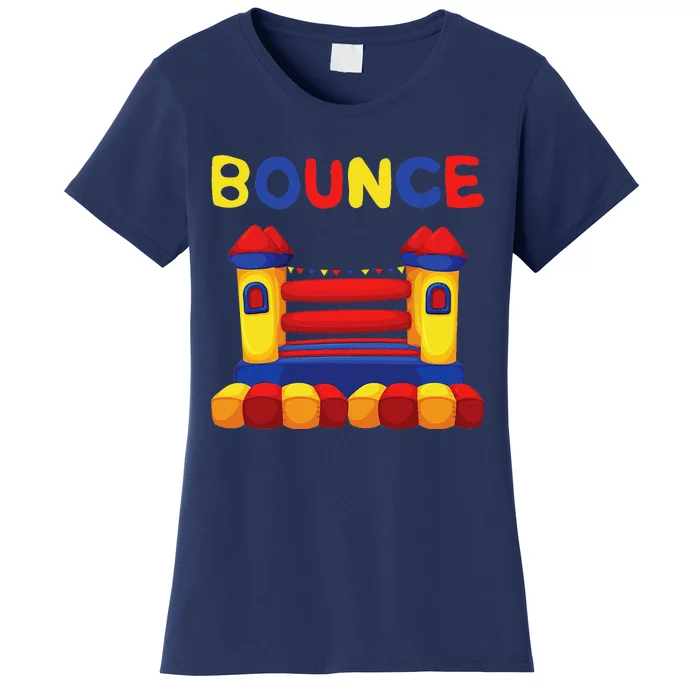 Bouncing House Funny Bounce Castle Birthday Fun Party Gift Women's T-Shirt