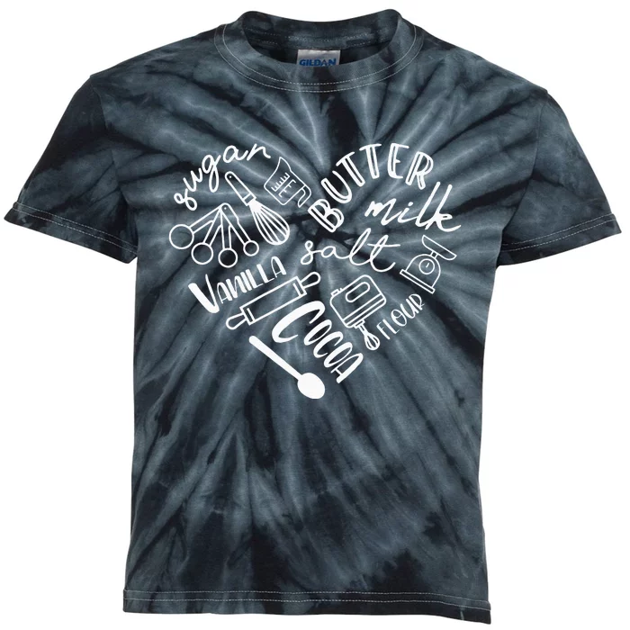 Baking Hear For Baker Pastry Chef Or Cook Kids Tie-Dye T-Shirt