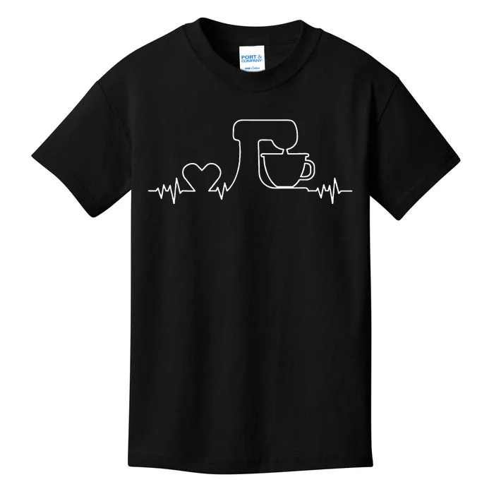 Baking Heartbeat Funny Pastry Baker Baking Gift Kids T-Shirt