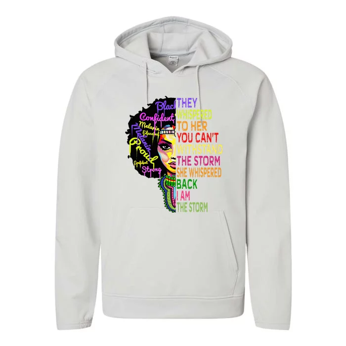 Black History for I Am The Storm Juneteenth Performance Fleece Hoodie