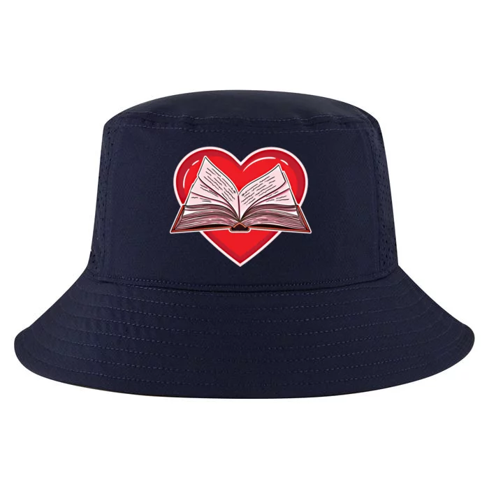 Book Heart For Librarian Valentines Day Funny Gift Cool Comfort Performance Bucket Hat